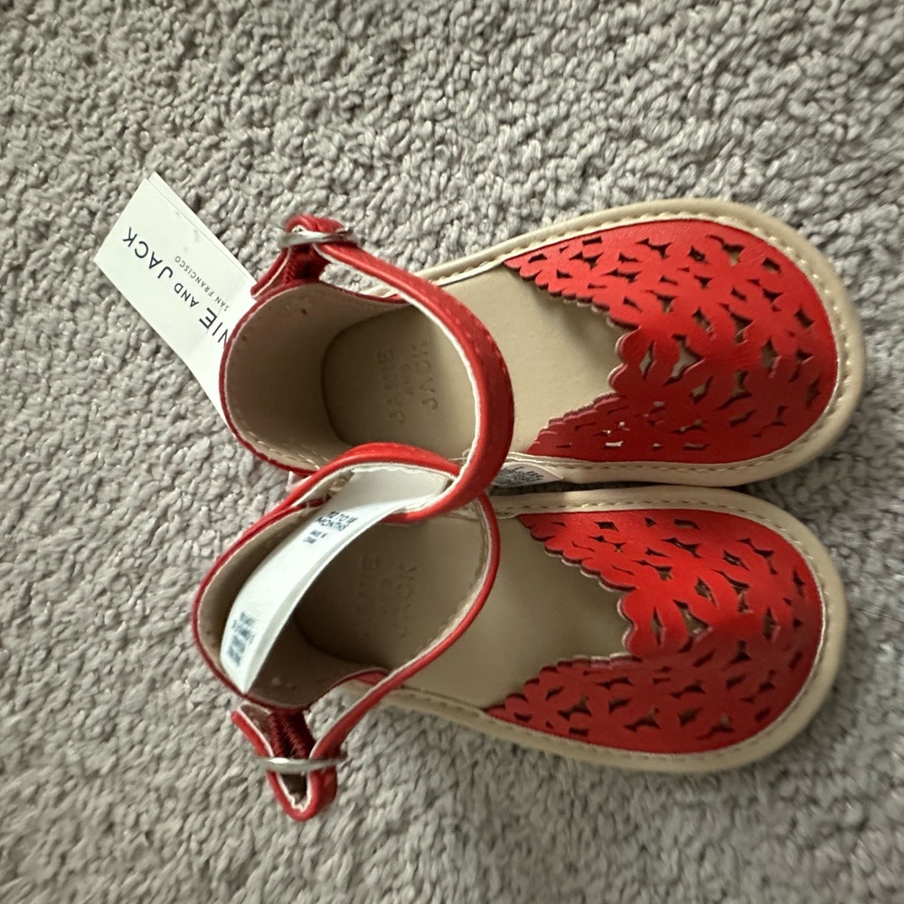 Janie and Jack Red Kids Sandals